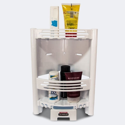 Imagen 5 de 5 de Organizador De Ducha Angular Con Jabonera Colombraro