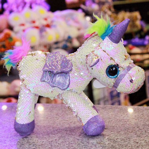 Peluche Sorpresa Unicornio Lentejuela Premium Pelucheria Color