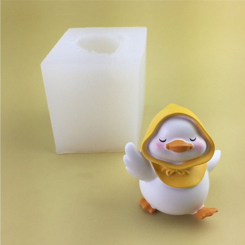 (d) Molde De Silicona Con Forma De Vela De Pato Para Fundici