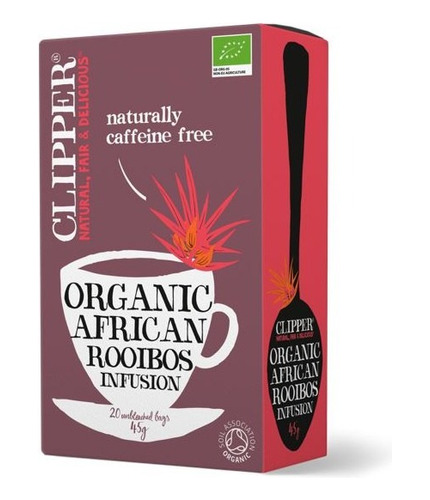 Clipper 20 saquitos te rooibos 100% organico caffeine free 