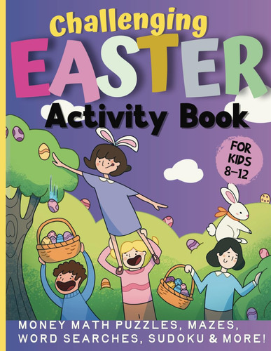 Book : Challenging Easter Activity Book For Kids 8-12 Fun..