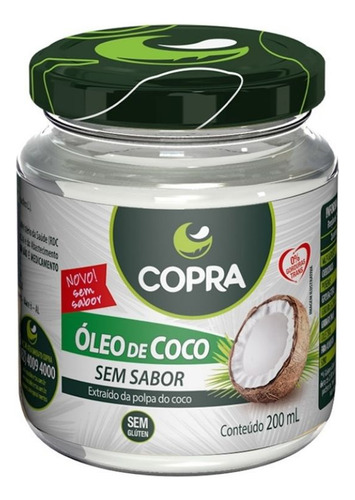 Óleo De Coco Copra Sem Sabor 200ml