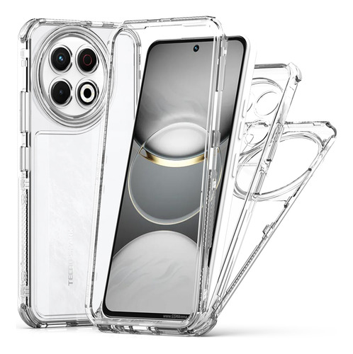 Funda De Teléfono Transparente Con Cobertura Para Tecno Spark 30 Pro 30pro 4g 20 Plus, Tpu+pc, Fundas Gruesas Anticaídas