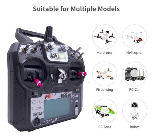 Transmisor Y Receptor De Radio Dtxmx Flysky Fs-i6x De 10 Can