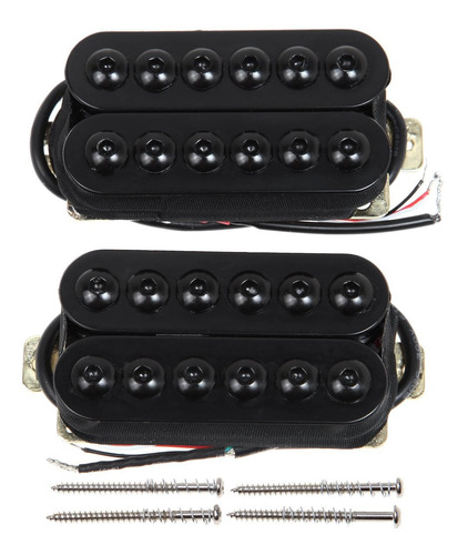 2 Pastillas Guitarra T Invader Humbucker Black Br15kh Nk7kh