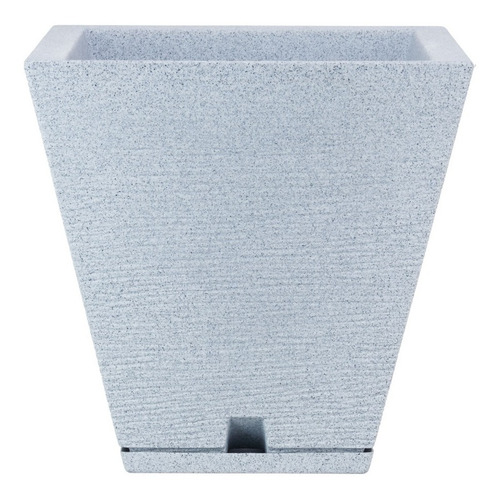 Imagen 4 de 5 de Maceta Plástica Rotomoldeada Piramidal 34 Cm Moderna + Plato
