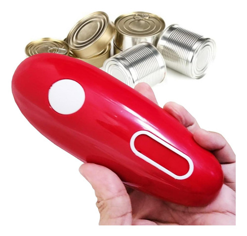 Abrelatas Eléctrico, Abrelatas Con Pilas Para Personas Y De Rojo.