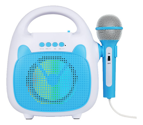 Parlante Karaoke Inalámbrico Micrófono Music Makers -yamanca Celeste