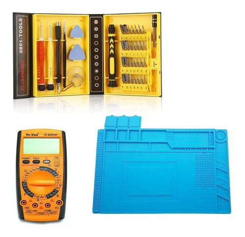 Pack Técnico Tester + Kit Destornilladores + Manta Antiestat