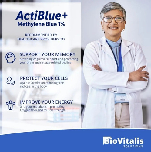 Azul De Metileno Importado Con Sello Usp Actiblue+ 60 Ml. Sin Sabor