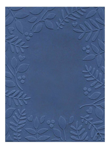 Placa De Textura Emboss 11cm X 14,6cm Papel Carta Folhas