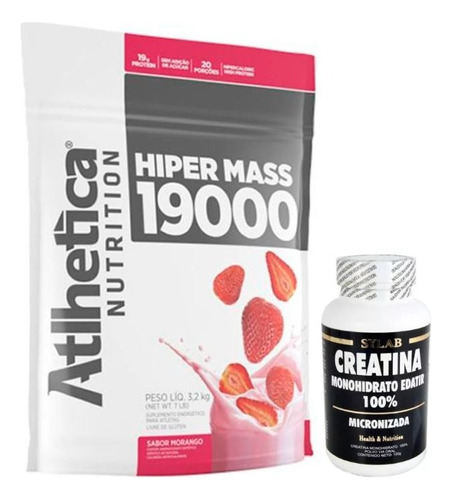 Atlhetica Hiper Mass 19000 3.2kg + Creatina Sylab 120g