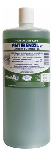 Jabon Quirurgico Antibenzil Verde 1l
