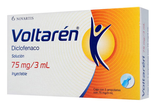 Voltaren Solución Inyectable 75 Mg/3 Ml, 5 Ampolletas 3 Ml