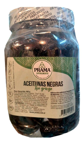Aceitunas Negras Griegas X 500 Grs. Prama