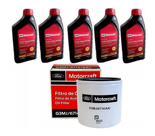 Oleo Motor 5w30 Motorcraft Filtro Original Fusion 2.5 09-12*