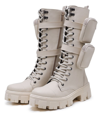 Bota Feminina Cano Alto Com Bolsa Alternativa Off Ref 008