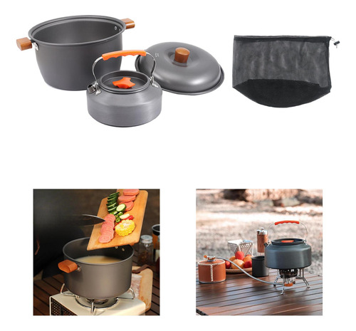 Juego De Cocina De Acampada Con Bolsa De 1,1 L