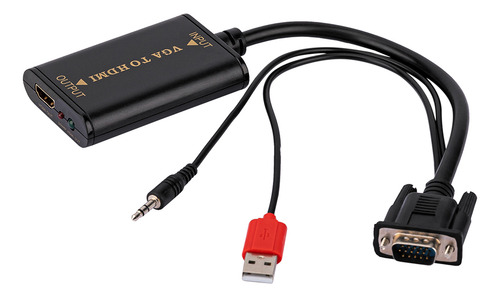 Convertidor VGA a HDMI Gadnic Cable Adaptador de Alta Calidad