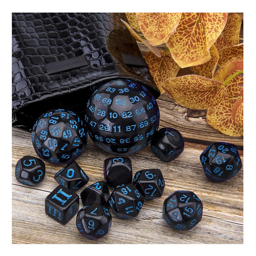 Conjunto Poliédrico Full Dice Austor De 15 Peças Conjunto D3