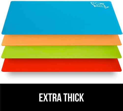 Juego De 4 Tablas De Cortar Flexibles Sin Bpa, Alfombrillas