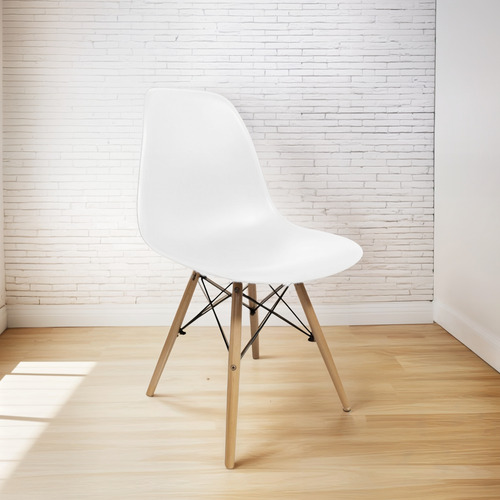 Kit 6 Sillas Eames Minimalista Cafeteria Comedor Jardin Casa