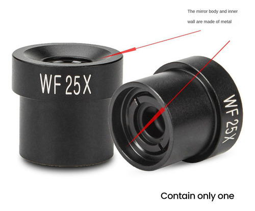 Ocular De Microscopio Wf25x, Campo De Visión De 12 Mm De Anc