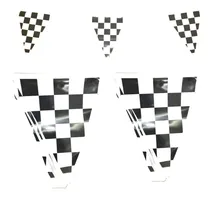 Comprar 20 Tiras De 50 Mts Banderines Carreras F1 Cuadros Reforzados Color Blanco Con Negro Banderin Cuadros F1