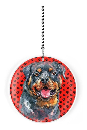 Rottweiler Raza Perro Huella Pata Ventilador Tirador