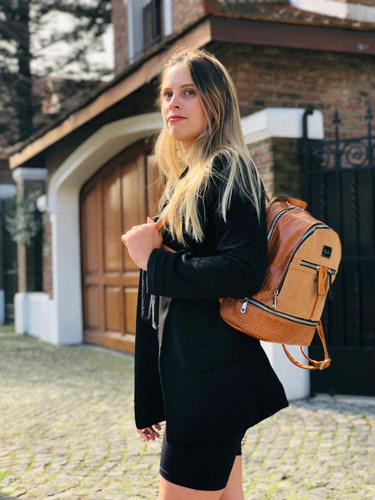 Mochila Combinada Con Croco. Envios En El Día
