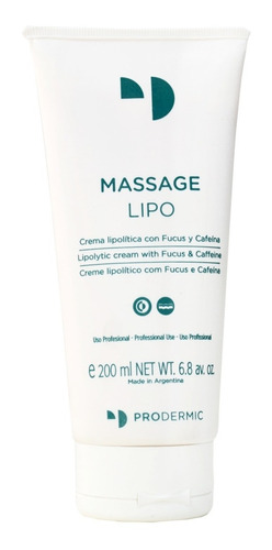 Prodermic Massage Lipo Cream - Masaje Lipolítico X 200ml