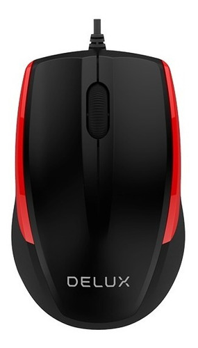 Mouse Usb M321bu Negro Con Rojo Delux 