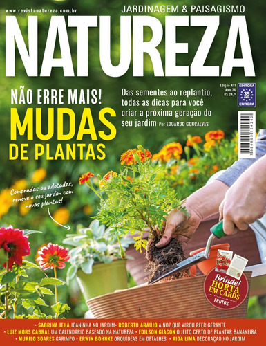 Revista Natureza 411, de a Europa. Editora Europa Ltda., capa mole em português, 2022