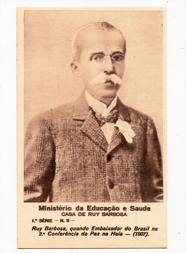 Cartao Postal Ruy Barbosa Embaixador Do Brasil - 1942