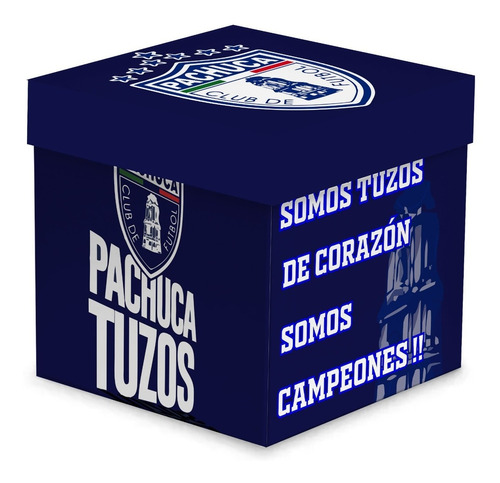 Pachuca Campeón Caja De Madera Para Regalo Tuzos Temática