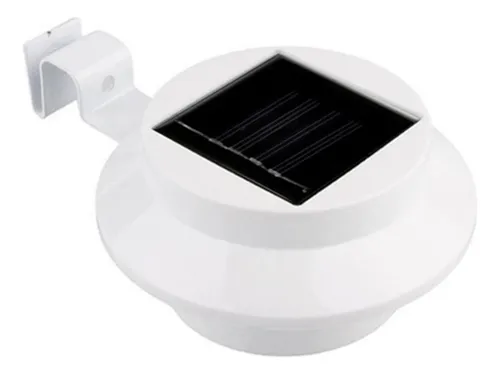 Foco Led Redondo Con Panel Solar 3.7v Blanco