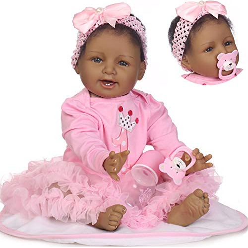 Pinky 22 Pulgadas 55cm Black Indian African Soft Body Silico