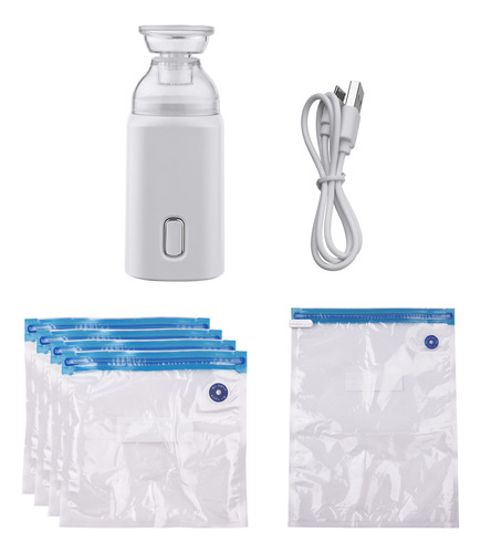 Las Bolsas De Vacío Eléctricas De Viaje Con Aspiradora Blanc