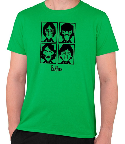 Polera Para Hombre Estampada Diseño Tablero The Beatles