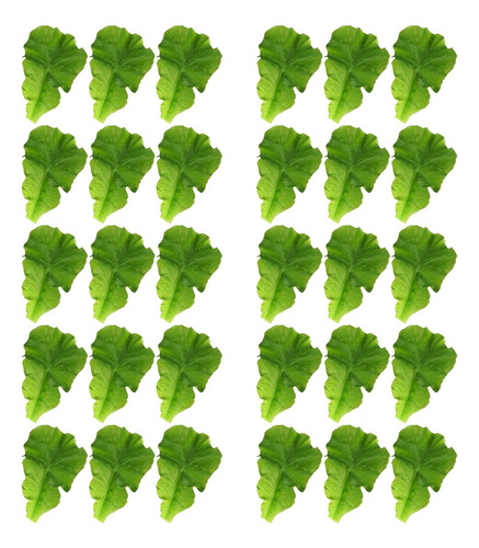 30 Hojas Artificiales De Lechuga Artificial Para Niños