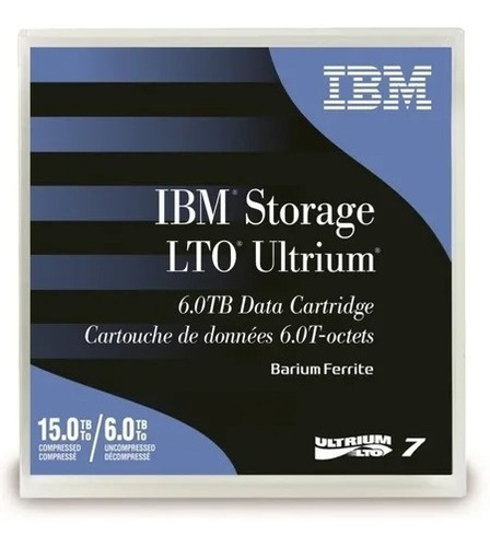 Imagen 2 de 2 de Cinta Ultrium Ibm Lto 7 Capacidad 6tb / 15tb Reescribible