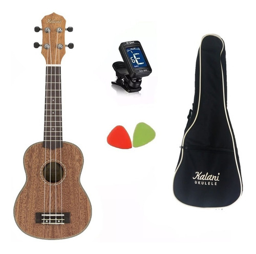 Kit Ukulele Kalani Soprano Kal 320sm Kayke Mogno Oferta!