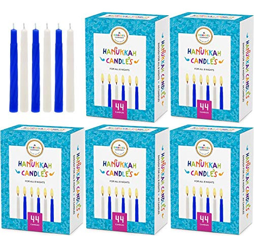 Menorah Candles Velas De Janucá 44 Velas Blancas Y Azules D