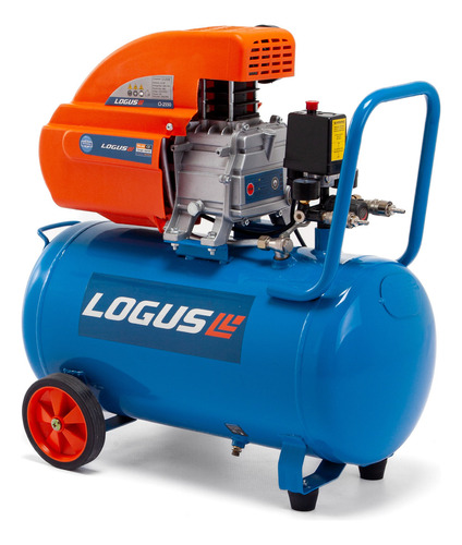 Compresor Aire Logus 2,5hp 50 Litros Portatil + Aceite Comp Color Azul Fase eléctrica Monofásica Frecuencia 50 Hz