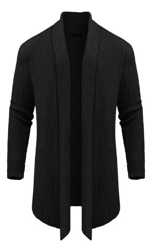 .. Saco Sueter Cardigan Casual Largo Abierto For Hombre