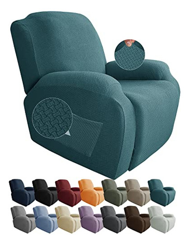 Funda Para Sillón Reclinable Jiviner Stretch Jacquard Azul P