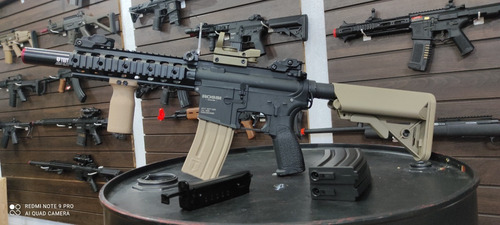 Imagem 5 de 5 de Airsoft Rifle M4 Ar15 Neptune 8 Sd Dual Tone + Acessórios