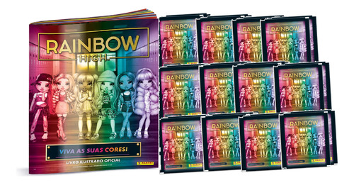 Álbum Rainbow High C/ 100 Figurinhas Rainbow - 20 Envelopes 