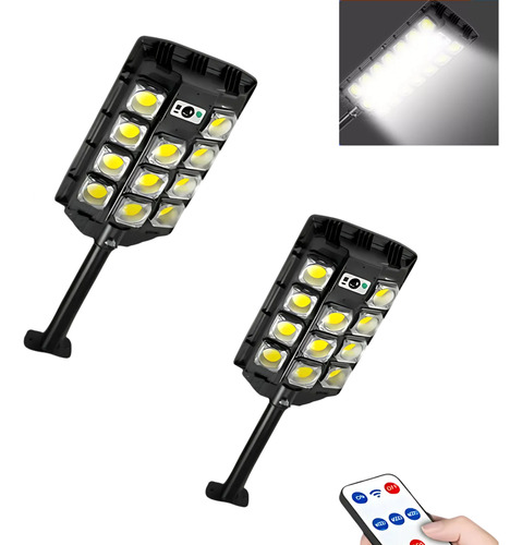 X2 Foco Led Solar Foco Solar Sensor Movimiento Control 100w