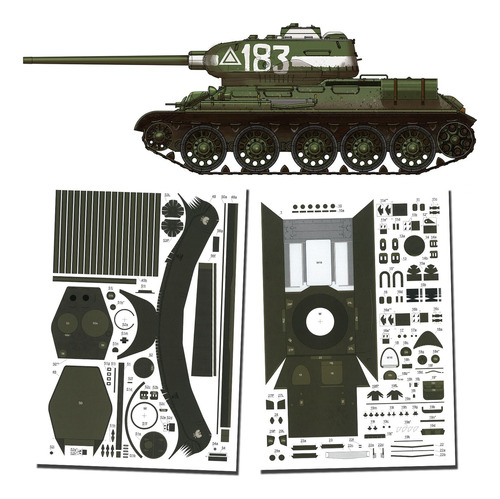 T 34 85 Escala 1.25 Papercraft